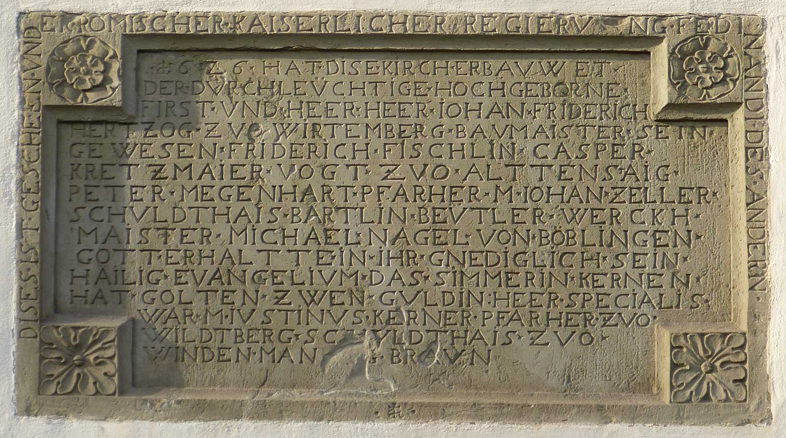 Rotfelder Georgskirche Inschrift